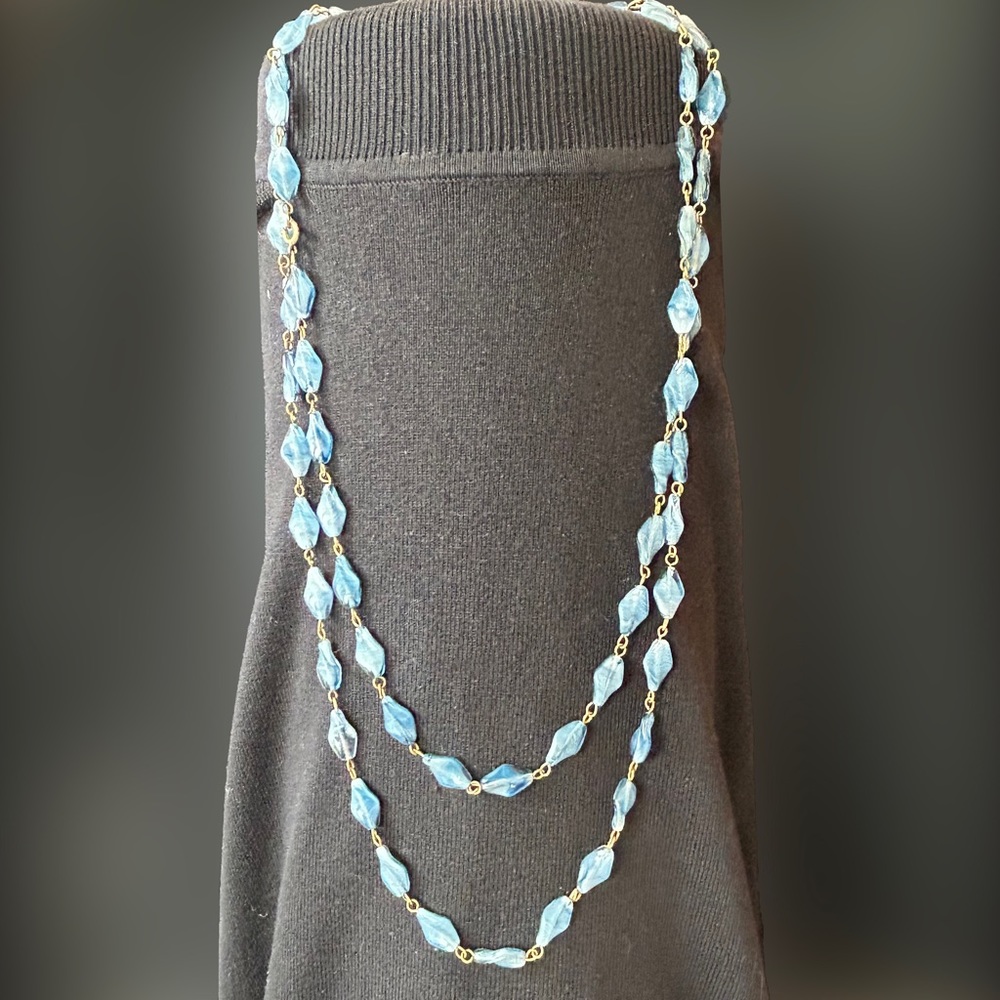 Long blue stone necklace SUPER FAST SHIPPING